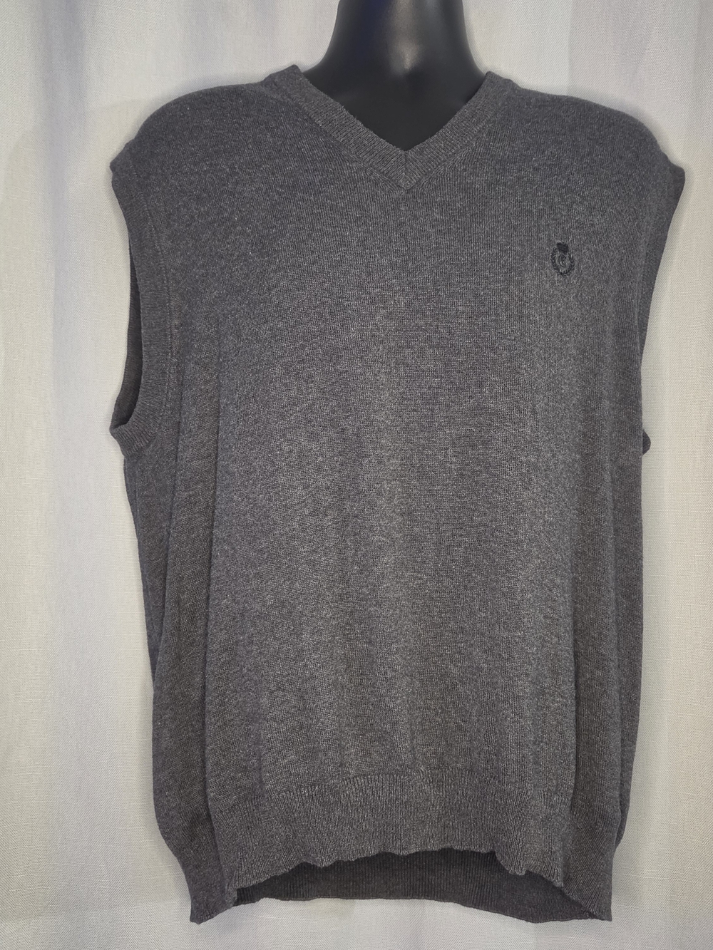 Vintage Men’s Knit Chaps Ralph Lauren Collaboration Sleeveless Sweater Vest Med - Picture 1 of 8